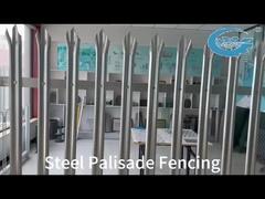 Hoge beveiliging van stalen palisade hekken anti klim Duurzame omtrekbescherming