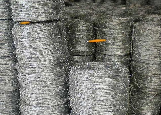 Rustproof Cross Security Steel Barbed Wire 2.0mm 15mm Barb For Factory