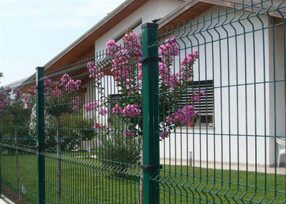 1230mm 3D Gebogen Driehoeksomheining Panel BRC roestvrij Mesh Fencing For School