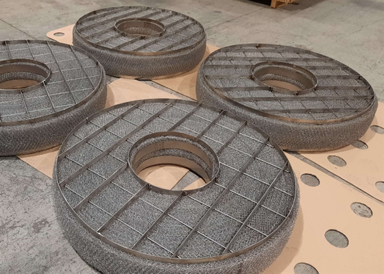 Oem Wire Mesh Demister Pad Liquid Gas Separation Farmaceutische productie