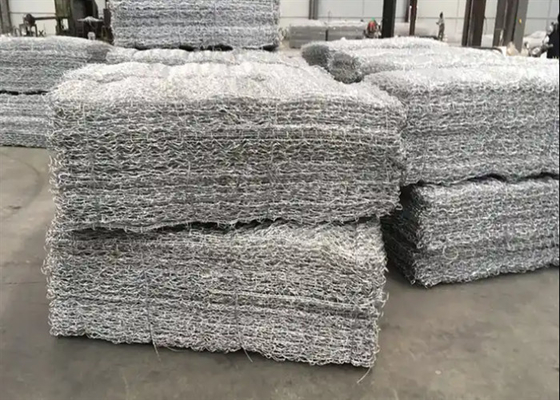 Vierkante gat Pvc gecoat Gabion Box Zink gecoat 220-270g