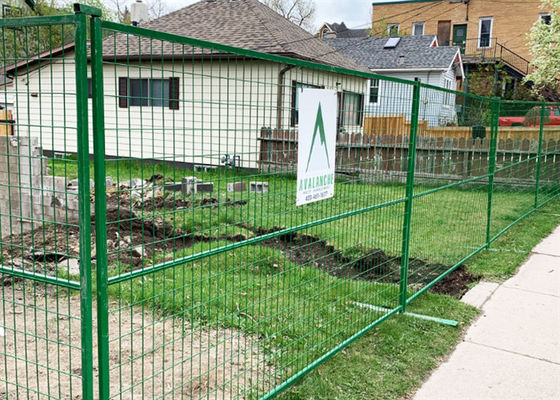 Warm gegalvaniseerde gelaste tijdelijke omheining voor bouwplaats