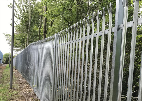 2.4m gegalvaniseerd PVC-gecoat groen buisvormig stalen omheining 65*2,5 mm