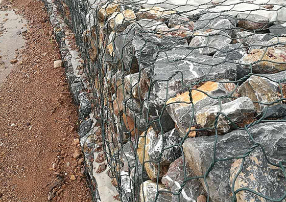 Zinkgecoate gabionnetten met hoge corrosiebestendigheid 1,5x1x1m voor beugelwand