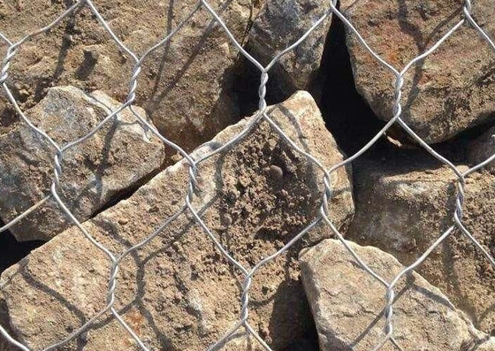 Hot Dip gegalvaniseerde stenen kooi Gabion doos 60 * 80mm voor beveiligingsmuur