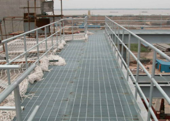 Zware anti-slip roestvrij staal gangpad rooster duurzame industriële vloer