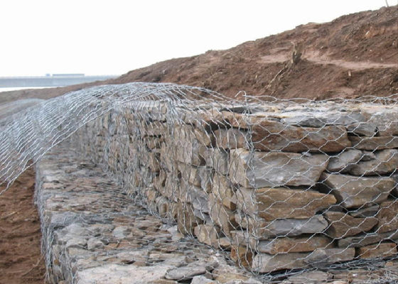 ASTM A974 Standaard Gabion Draad Mesh Met Low Carbon Iron Draad En Zink Gecoat 220-270g