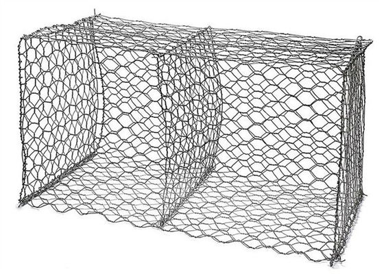 Zink bekleed metalen stenen kooien met gabion mesh manden 2m x 1m x 1m Voor waterbehoudsproject