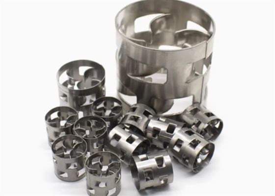 SS304 50 mm Metal Pall Ring Packaging voor absorptietorens