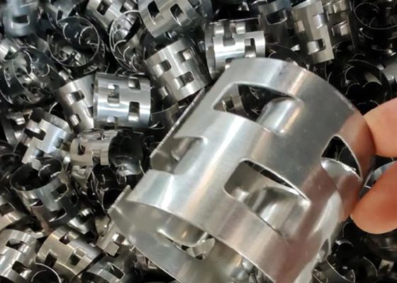 SS304 SS316L Metal Pall Ring Willekeurige Vulling voor Chemische Toren
