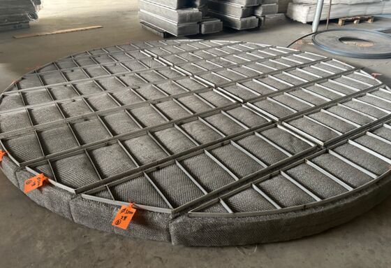 SS304 Wire Mesh Demister Pad Diameter 500mm voor het verminderen van vloeibare druppels van gas